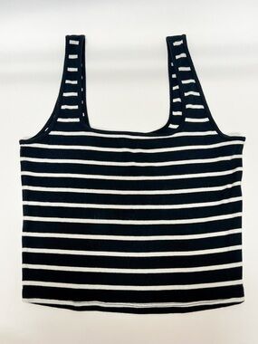 Abercrombie & Fitch Navy and White Striped Tank